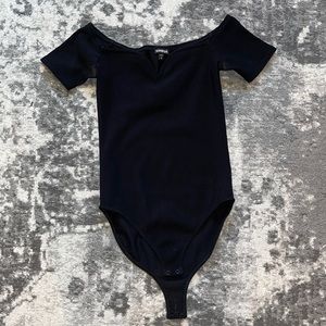 Express bodycon black bodysuit